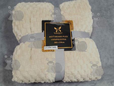 Világos drapp ágytakaró 200*230 cm Sherpa ágytakaró